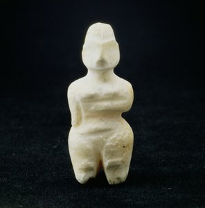 Vrouwelijk beeldje uit de necropolis van Tell es-Sawwan, centraal Mesopotamië, ca. 5800-5500 v.Chr.